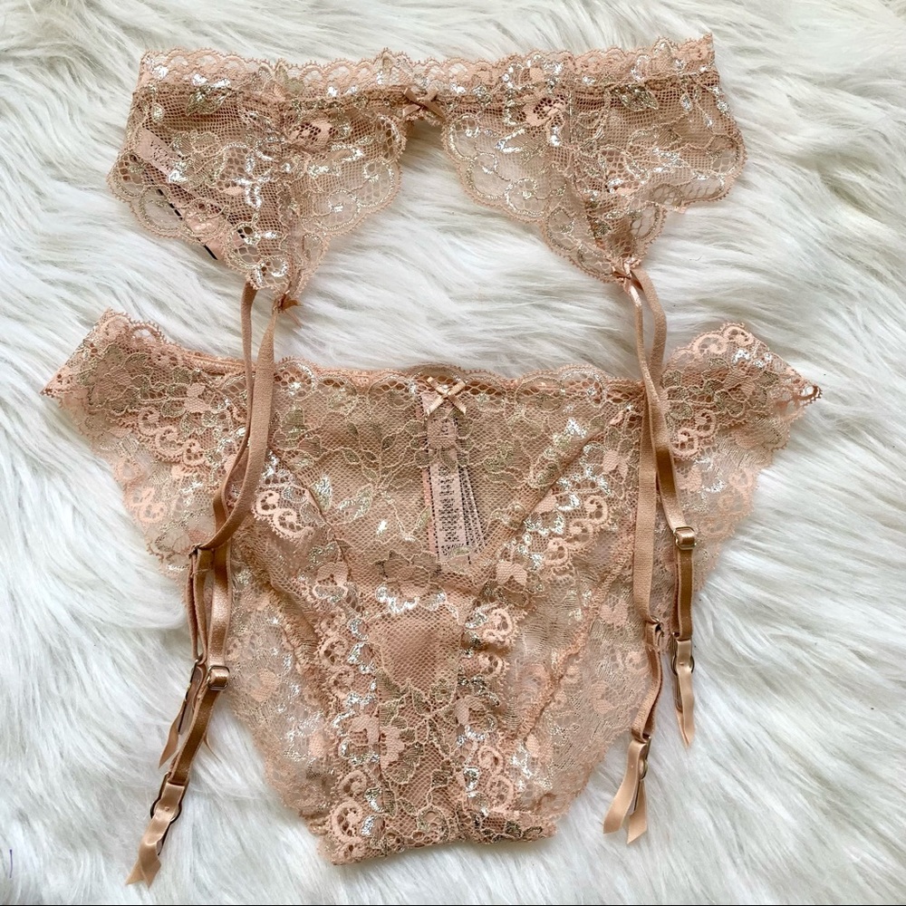 Victoria’s Secret Garter belt and panty set